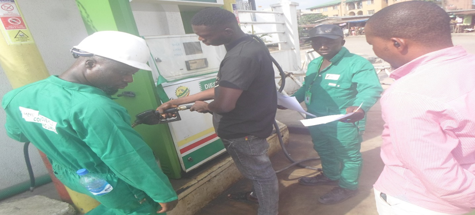 Filling station integrity check for 50 filling stations