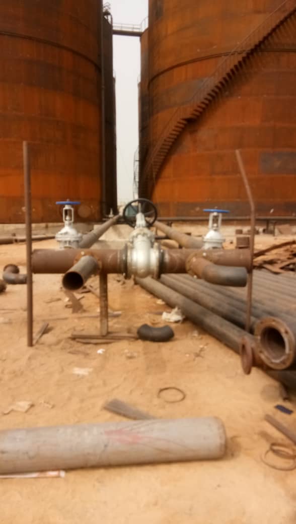 Pipeline and tank integrity for the construction of 9 nos. 3.2m liters capacity vertical tanks at masters energy coastal depot at iwofe, port harcourt