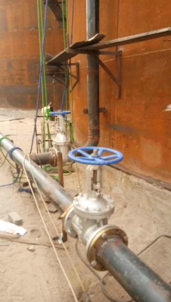 Pipeline and tank integrity for the construction of 9 nos. 3.2m liters capacity vertical tanks at masters energy coastal depot at iwofe, port harcourt